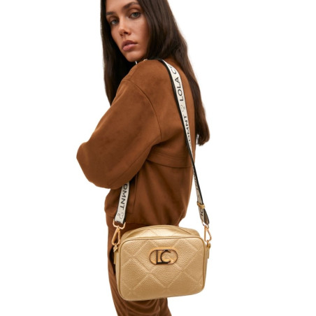Bolso Lola Casademunt Bandolera Rombos Dorado