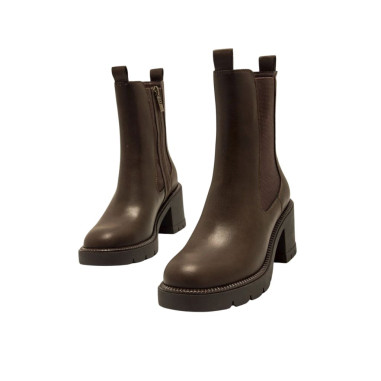 Botines Mustang de Tacón Praga Marrón