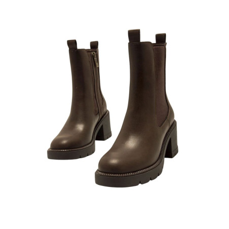 Botines Mustang de Tacón Praga Marrón