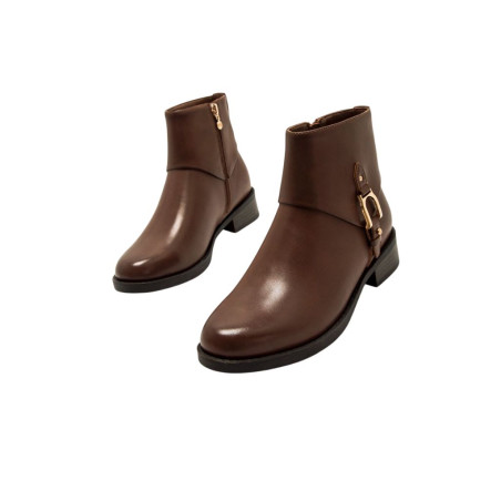 Botines Planos Laglio Marrón Maria Mare