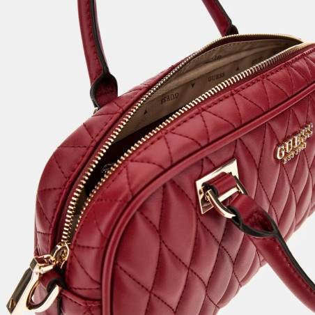 Bolso Guess de Mano Valla Pespunteado Rojo