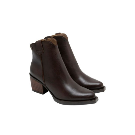 Botines Porronet Cowboy Moka con Cremallera Frida