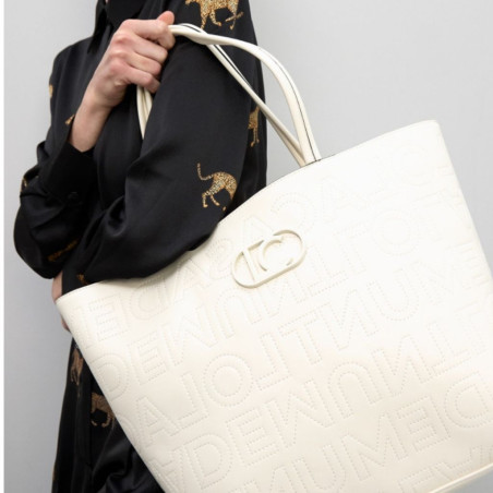 Bolso Lola Casademunt Shopper Desestructurado Pespuntes Monograma