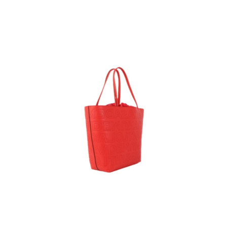 Bolso Lola Casademunt Shopper Desestructurado Pespuntes Monograma Coral