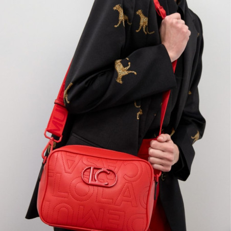 Bolso Lola Casademunt Bandolera Pespuntes Monograma Coral