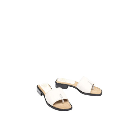 Sandalias Plana de Pala Ancha Handy Blanco Unisa