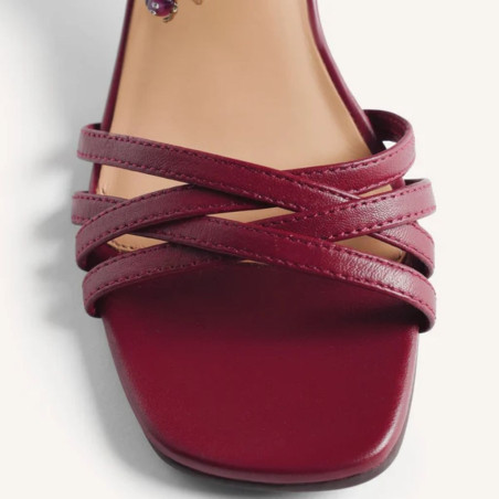 Sandalias Gioseppo Tacón Piel Abalorios Mazeras