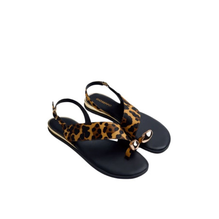 Sandalias Gioseppo Estampado Animal Anillo Joya Mairo