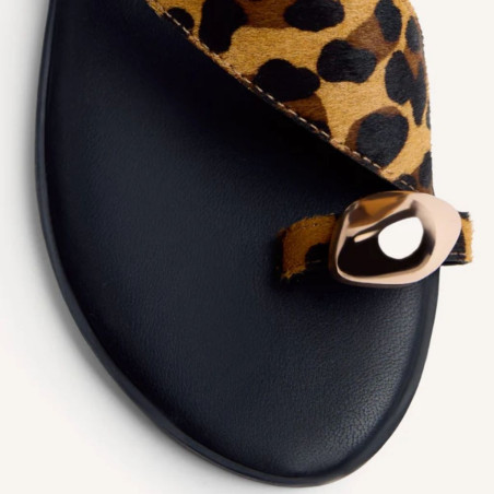 Sandalias Gioseppo Estampado Animal Anillo Joya Mairo