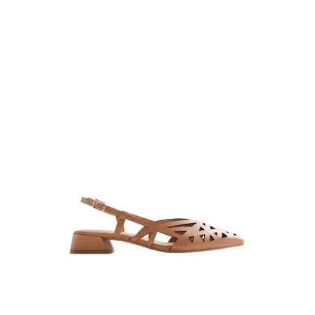 Zapatos Gioseppo Tacón Destalonados Piel Calada Rothbury Camel