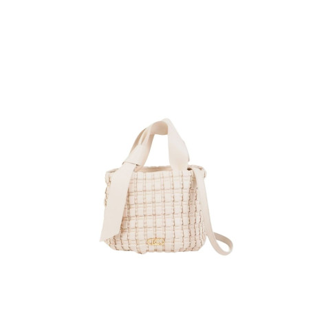 Bolso Lola Casademunt Trenzado Detalle en Lazo Crudo