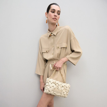 Bolso Lola Casademunt Bandolera Efecto Nudos Crudo