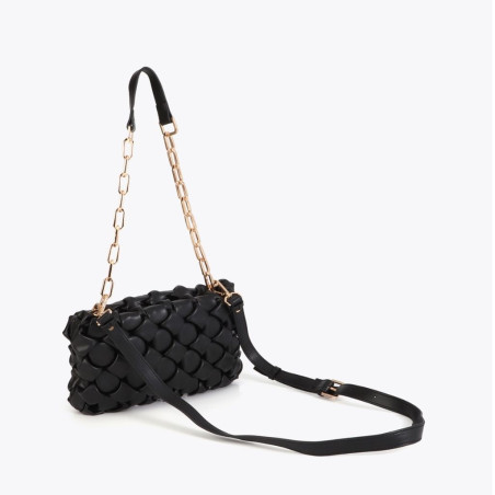 Bolso Lola Casademunt Bandolera Efecto Nudos Negro