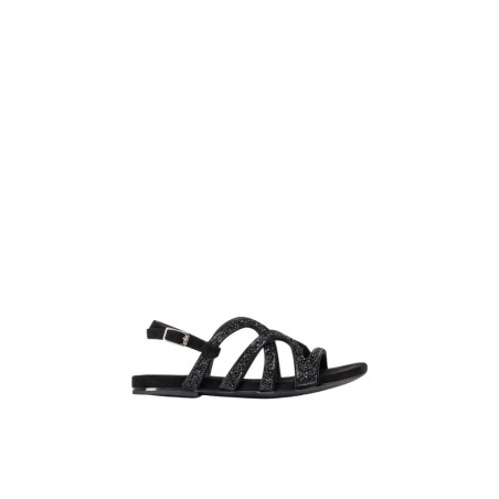 Sandalias con Cristales Comic Negro Unisa