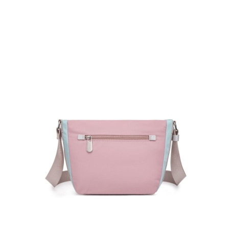 Bolso Cacharel Bandolera Nylon Mediana Ultra Ligera Plata