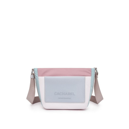 Bolso Cacharel Bandolera Nylon Mediana Ultra Ligera Plata