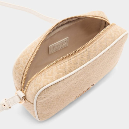 Liu Jo Bolso Bandolera Pequeña Jacquard Beige
