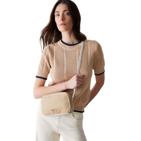 Liu Jo Bolso Bandolera Pequeña Jacquard Beige
